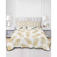 thumbnail image 1 of Quilts Twin Size, Pineapple Soft Comforter Bedding Set for Bed, Yellow Summer Tropical Fruit Minimalist Lightweight Quilted Bedspread with Pillow Cover(2 Pieces) for All Season, 68x86 Inch, 1 of 6