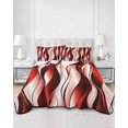 thumbnail image 1 of Quilts Twin Size, Red Striped Ombre Soft Comforter Bedding Set for Bed, Modern Red Moire Geometric Lightweight Quilted Bedspread with Pillow Cover(2 Pieces) for All Season, 68x86 Inch, 1 of 6