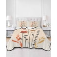 thumbnail image 1 of Quilts Twin Size, Spring Floral Soft Comforter Bedding Set for Bed, Middle Century Summer Botanical Boho Lightweight Quilted Bedspread with Pillow Cover(2 Pieces) for All Season, 68x86 Inch, 1 of 6