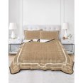 thumbnail image 1 of Quilts Twin Size, Taupe Gray Botanical Soft Comforter Bedding Set for Bed, Vintage Florals Geometric Minimalist Lightweight Quilted Bedspread with Pillow Cover(2 Pieces) for All Season, 68x86 Inch, 1 of 3