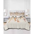 thumbnail image 1 of Quilts Twin Size, Thanksgiving Soft Comforter Bedding Set for Bed, Fall Botanical Eucalyptus Leaves Floral Lightweight Quilted Bedspread with Pillow Cover(2 Pieces) for All Season, 68x86 Inch, 1 of 7