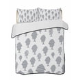 thumbnail image 1 of Quilts Twin-XL Size Bedding Set, Abstract Art Fish Grey Lightweight Quilted Comforter, Coastal Ocean Summer Soft Reversible Bedspread Coverlet with Pillow Covers for All Season, 68" x 98", 1 of 7