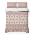 thumbnail image 1 of Quilts Twin XL Size Bedding Set, Beige Boho Striped Lightweight Quilted Comforter, Southwestern Ethnic Tribe Vintage Soft Reversible Bedspread Coverlet with Pillow Covers for All Season, 68" x 98", 1 of 9