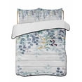 thumbnail image 1 of Quilts Twin-XL Size Bedding Set, Blue Eucalyptus Leaves Lightweight Quilted Comforter, Summer Botanical Wooden Weeping Soft Reversible Bedspread Coverlet with Pillow Covers for All Season, 68" x 98", 1 of 7