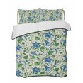 thumbnail image 1 of Quilts Twin-XL Size Bedding Set, Blue Green Botanical Lightweight Quilted Comforter, Spring Floral Summer Rustic Soft Reversible Bedspread Coverlet with Pillow Covers for All Season, 68" x 98", 1 of 7