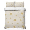 thumbnail image 1 of Quilts Twin XL Size Bedding Set, Boho Minimalist Lightweight Quilted Comforter, Gold Cream Minimalist Motif Soft Reversible Bedspread Coverlet with Pillow Covers for All Season, 68" x 98", 1 of 9