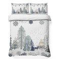 thumbnail image 1 of Quilts Twin XL Size Bedding Set, Green Grey Christmas Lightweight Quilted Comforter, Xmas Tree Forest Snowflake Winter Elk Reversible Bedspread Coverlet with Pillow Covers for All Season, 68" x 98", 1 of 9