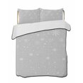 thumbnail image 1 of Quilts Twin-XL Size Bedding Set, Grey Christmas Snowflake Lightweight Quilted Comforter, Winter Snowflake Xmas Soft Reversible Bedspread Coverlet with Pillow Covers for All Season, 68" x 98", 1 of 7