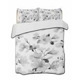 thumbnail image 1 of Quilts Twin-XL Size Bedding Set, Grey Flowers Lightweight Quilted Comforter, Spring Watercolor Botanical Floral Leaf Plant Soft Bedspread Coverlet with Pillow Covers for All Season, 68" x 98", 1 of 7