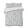 thumbnail image 1 of Quilts Twin-XL Size Bedding Set, Navy Blue Flowers Lightweight Quilted Comforter, Spring Summer Farmhouse Botanical Soft Reversible Bedspread Coverlet with Pillow Covers for All Season, 68" x 98", 1 of 7