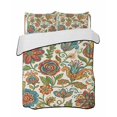 thumbnail image 1 of Quilts Twin-XL Size Bedding Set, Paisley Boho Floral Lightweight Quilted Comforter, Vintage Flowers Botanical Soft Reversible Bedspread Coverlet with Pillow Covers for All Season, 68" x 98", 1 of 7
