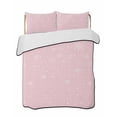 thumbnail image 1 of Quilts Twin-XL Size Bedding Set, Pink Christmas Snowflake Lightweight Quilted Comforter, Winter Snowflake Xmas Soft Reversible Bedspread Coverlet with Pillow Covers for All Season, 68" x 98", 1 of 7