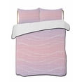 thumbnail image 1 of Quilts Twin-XL Size Bedding Set, Pink Purple Ombre Lightweight Quilted Comforter, Modern Abstract Striped Polka Dots Soft Reversible Bedspread Coverlet with Pillow Covers for All Season, 68" x 98", 1 of 7
