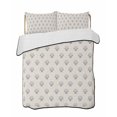 thumbnail image 1 of Quilts Twin-XL Size Bedding Set, Purple Boho Floral Lightweight Quilted Comforter, Modern Abstract Flowers Bohemia Beige Reversible Bedspread Coverlet with Pillow Covers for All Season, 68" x 98", 1 of 7