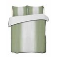 thumbnail image 1 of Quilts Twin-XL Size Bedding Set, Sage Green Striped Lightweight Quilted Comforter, Green White Ombre Farmhouse Gradient Soft Reversible Bedspread Coverlet with Pillow Covers for All Season, 68" x 98", 1 of 7