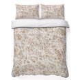 thumbnail image 1 of Quilts Twin XL Size Bedding Set, Spring Tan Cobweb Lightweight Quilted Comforter, Abstract Minimalist Farmhouse Lines Soft Reversible Bedspread Coverlet with Pillow Covers for All Season, 68" x 98", 1 of 9