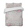 thumbnail image 1 of Quilts Twin-XL Size Bedding Set, Summer Beach Lightweight Quilted Comforter, Pink Starfish Ocean Conch Grey Wood Grain Soft Reversible Bedspread Coverlet with Pillow Covers for All Season, 68" x 98", 1 of 7