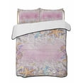 thumbnail image 1 of Quilts Twin-XL Size Bedding Set, Summer Beach Starfish Lightweight Quilted Comforter, Pink Coastal Ocean Conch Wood Grain Soft Bedspread Coverlet with Pillow Covers for All Season, 68" x 98", 1 of 7