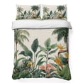 thumbnail image 1 of Quilts Twin XL Size Bedding Set, Summer Palm Tree Lightweight Quilted Comforter, Tropical Botanical Floral Coastal Rustic Soft Bedspread Coverlet with Pillow Covers for All Season, 68" x 98", 1 of 9