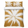 thumbnail image 1 of Quilts Twin XL Size Bedding Set, Tropical Plants Lightweight Quilted Comforter, Ginger Summer Coastal Palm Tree Rustic Leaves Bedspread Coverlet with Pillow Covers for All Season, 68" x 98", 1 of 9