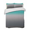 thumbnail image 1 of Quilts Twin-XL Size Bedding Set, Turquoise Grey Ombre Lightweight Quilted Comforter, Teal Modern Geometric Striped Abstract Art Soft Bedspread Coverlet with Pillow Covers for All Season, 68" x 98", 1 of 7