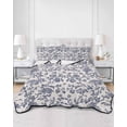 thumbnail image 1 of Quilts Twin XL Size, Blue Floral Leaf Soft Comforter Bedding Set for Bed, Retro Farmhouse Plant Tree Branch Lightweight Quilted Bedspread with Pillow Cover(2 Pieces) for All Season, 68x98 Inch, 1 of 6