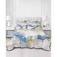 thumbnail image 1 of Quilts Twin XL Size, Blue Yellow Beige Soft Comforter Bedding Set for Bed, Retro Abstract Modern Art Painting Lightweight Quilted Bedspread with Pillow Cover(2 Pieces) for All Season, 68x98 Inch, 1 of 6