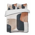 thumbnail image 1 of Quilts Twin XL Size, Boho Middle Century Soft Comforter Bedding Set for Bed, Abstract Modern Color Block Geometric Lightweight Quilted Bedspread with Pillow Cover(2 Pieces) for All Season, 68x98 Inch, 1 of 6