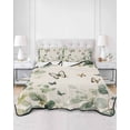 thumbnail image 1 of Quilts Twin XL Size, Eucalyptus Leaves Soft Comforter Bedding Set for Bed, Spring Summer Botanical Sage Green Rustic Lightweight Quilted Bedspread with Pillow Cover(2 Pieces), 68x98 Inch, 1 of 6