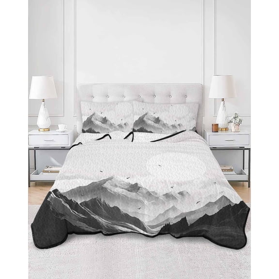 Cover 2 Quilts Full Size, Oriental Style Soft Comforter Bedding Set for Bed ...