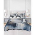 thumbnail image 1 of Quilts Twin XL Size, Navy Blue Mountain Soft Comforter Bedding Set for Bed, Vintage Abstract Art Lightweight Quilted Bedspread with Pillow Cover(2 Pieces) for All Season, 68x98 Inch, 1 of 6