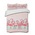 thumbnail image 1 of Quilts Twin XL Size, Pink Flamingo Soft Comforter Bedding Set for Bed, Summer Tropical Flamingo Hawaii Animals Lightweight Quilted Bedspread with Pillow Cover(2 Pieces) for All Season, 68x98 Inch, 1 of 6