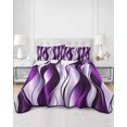 thumbnail image 1 of Quilts Twin XL Size, Purple Striped Ombre Soft Comforter Bedding Set for Bed, Modern Purple Moire Geometric Lightweight Quilted Bedspread with Pillow Cover(2 Pieces) for All Season, 68x98 Inch, 1 of 6