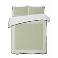 thumbnail image 1 of Quilts Twin XL Size, Sage Green Geometric Soft Comforter Bedding Set for Bed, White Greek Key Design Abstract Modern Art Lightweight Quilted Bedspread with Pillow Cover(2 Pieces), 68x98 Inch, 1 of 6