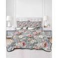 thumbnail image 1 of Quilts Twin XL Size, Vintage Spring Floral Soft Comforter Bedding Set for Bed, Summer Botanical Watercolor Lightweight Quilted Bedspread with Pillow Cover(2 Pieces) for All Season, 68x98 Inch, 1 of 6
