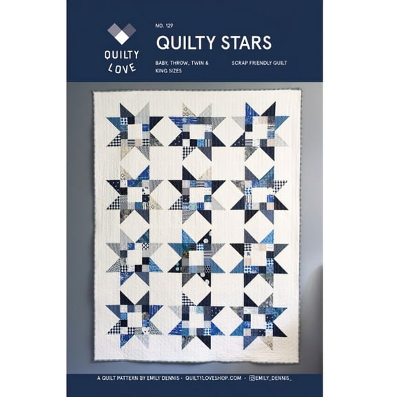 Quilty Stars Quilt Pattern by Quilty Love