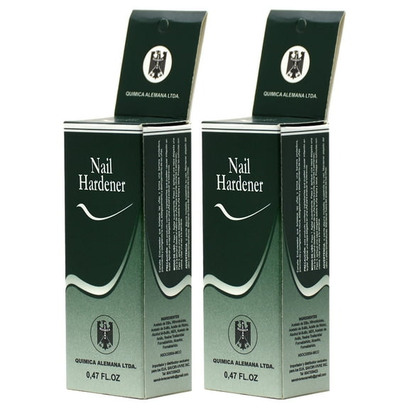 Quimica Alemana Nail Hardener Strengthener Polish Treatment, 0.47 fl oz, 2 Bottles