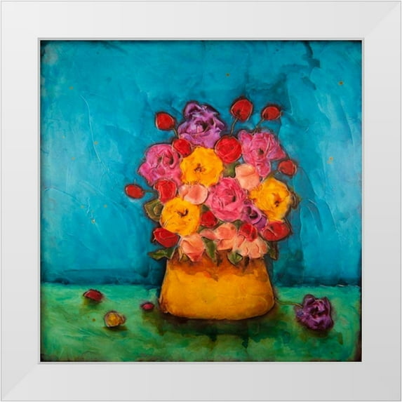 Quin, Marabeth 26x26 White Modern Wood Framed Museum Art Print Titled - Bucket of Beauty