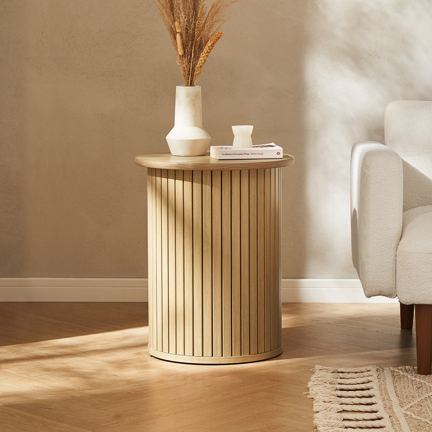 Quin Side Table, Light Oak