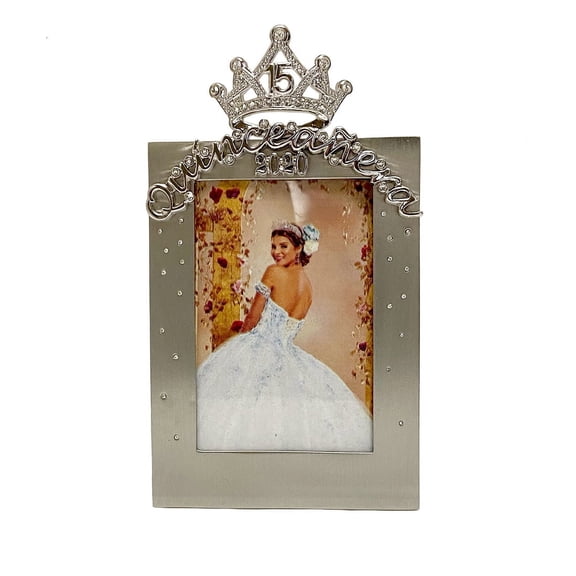 Quinceaera Photo Frame with Austrian Crystals made in USA