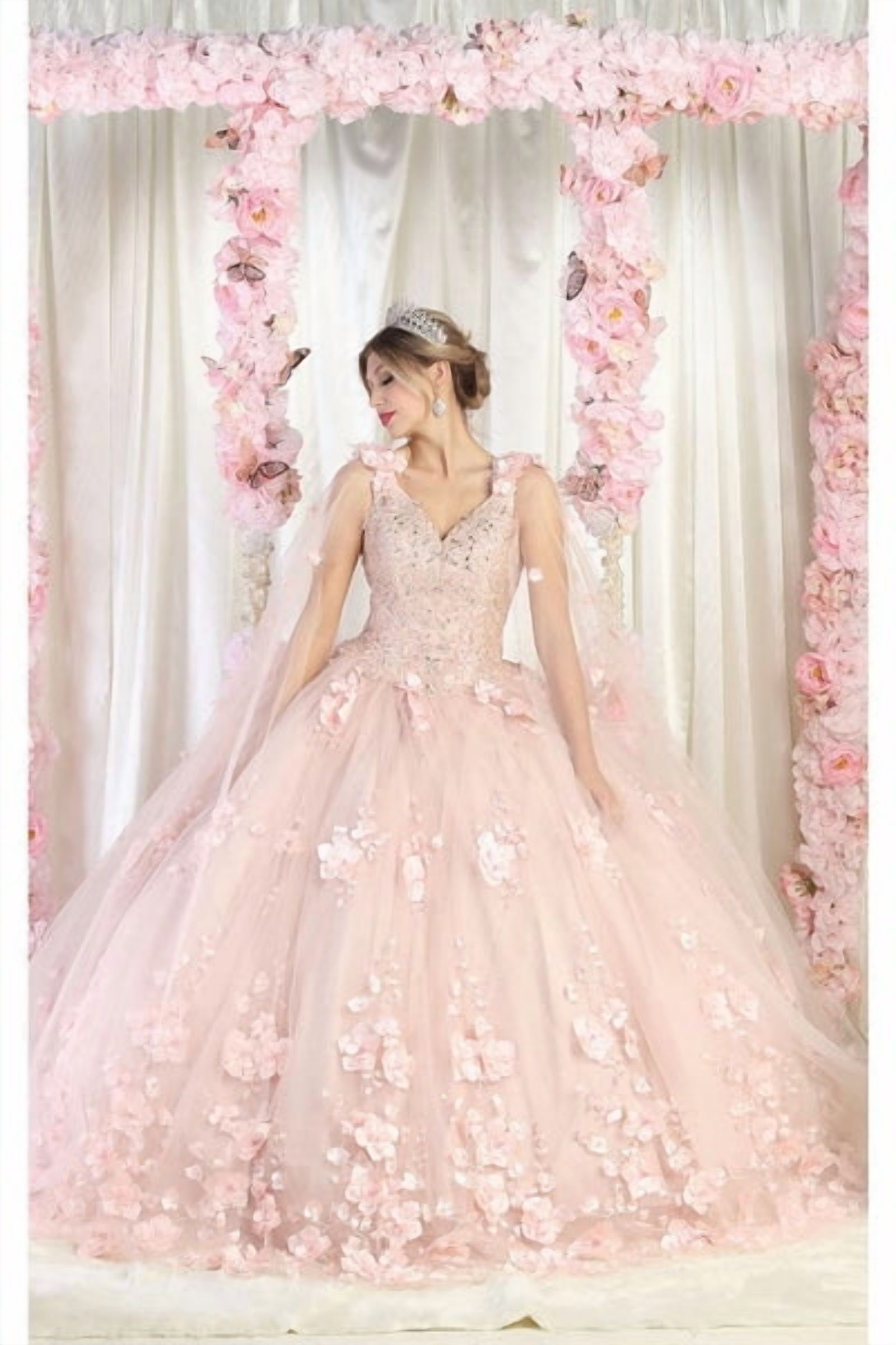 Quinceanera Dress Prom Ball Gowns Applique Corset Back Prom Sweet 16 Dress main image 1