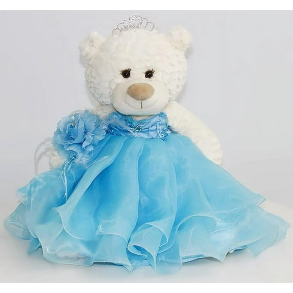 Quince Aos Quinceaera Last Doll Teddy Bear in Light Blue Dress - Centerpiece & Decoration
