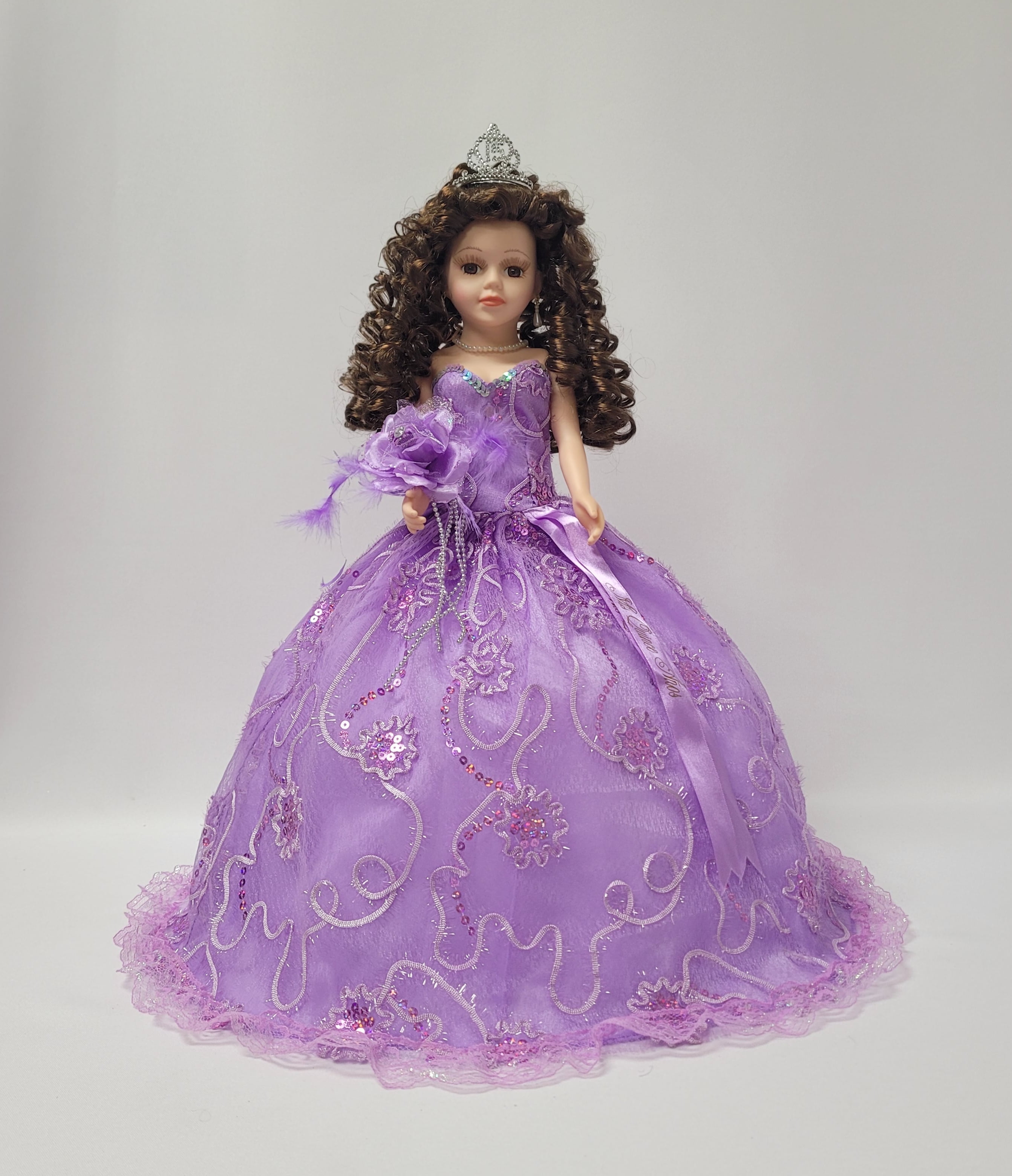 quinceanera doll purple dress Custom Quinceanera Doll Dress: for an American Girl Doll, Keepsake Gift