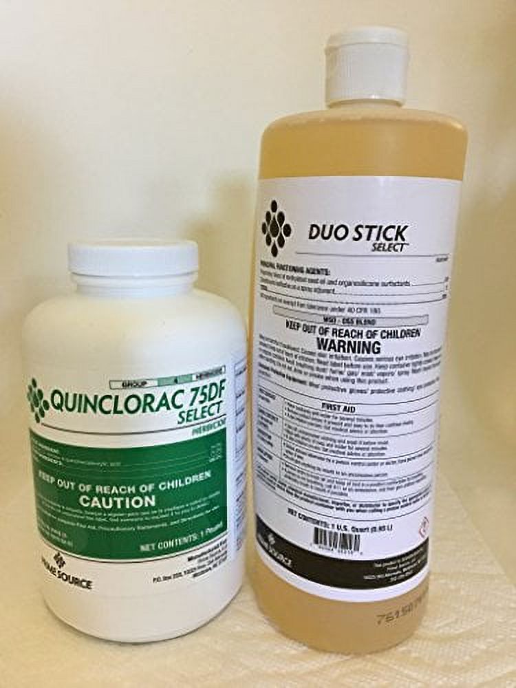 Quinclorac 75 Herbicide 1 Pound (Drive 75, Quinstar) Plus 1 QT Duo Stick Select MSO Surfactant