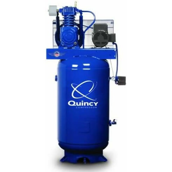 Quincy 251C80VCBM Max 5-HP Two-Stage 230-Volt Single Phase Air Compressor (80 Gallon Tank)