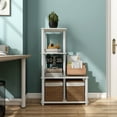 thumbnail image 1 of Quincy 44.1 in. Tall Wood 4-Shelf Modular Shelving Unit With Support Rods, 1 of 15