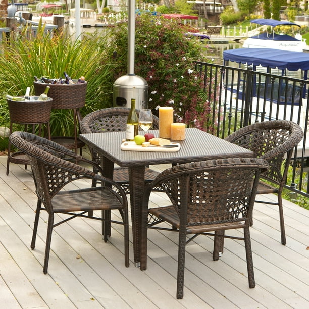 Quincy 5piece Outdoor Dining Set, Multibrown