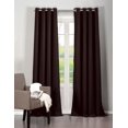 thumbnail image 1 of Quincy Blackout Grommet Pair 38 in. W x 84 in. L in Chocolate (2 Pieces), 1 of 4