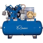 Quincy Compressor QP Pressure Lubricated Reciprocating Air Compressor - 15 HP, 200/208 Volt 3 Phase, 120 Gallon Horizontal, Model Number 3153DS12HCA20