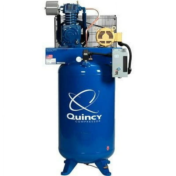 Quincy QT-5 Splash Lubricated Reciprocating Air Compressor - 5 HP, 208 Volt, 3 Phase, 80 Gallon Vertical, Model Number 253DS80VCB20